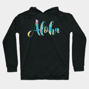 Aloha, Pineapples+Floral Collage Hoodie